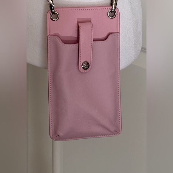 Lightly Used Credit Card and Phone Cross Body Wallet -Pink - Picture 5 of 6